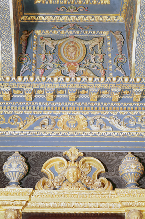 Detail of the ceiling in the Blue Velvet Room (photo)