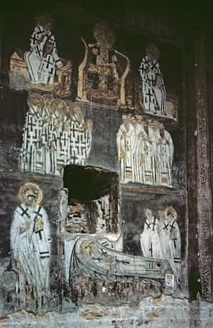 Assembly of Stefan Nemanja, early 13th century (fresco)
