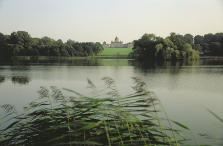View across the north lake towards the house, Castle Howard, North Yorkshire (photo)