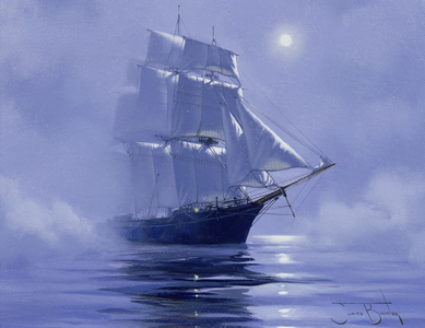 'Solent'- Out of the Nightmist, 2009 (oil on canvas)