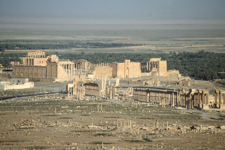 View of over the city looking east towards the Temple of Bel (photo)