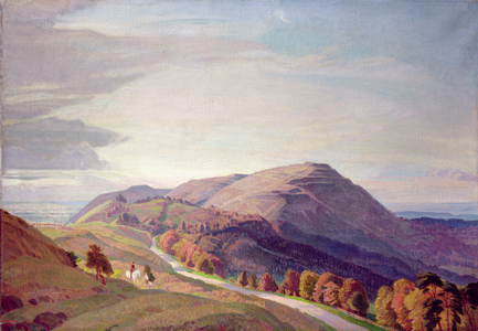 Sunrise on the British Camp, Malvern, 1938 (oil on canvas)