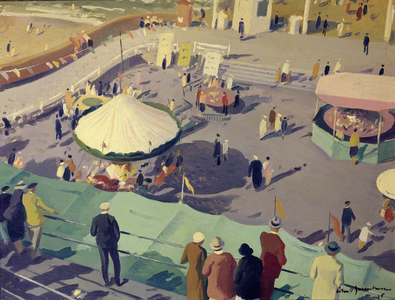 Fair at Cromer, 1945 (oil on board)