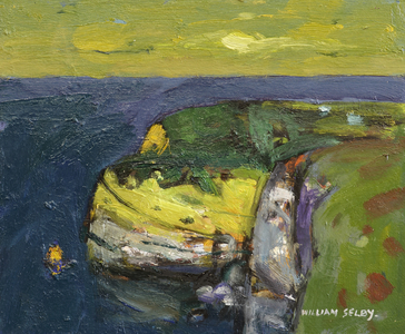 Brixham Coast II (oil on board)