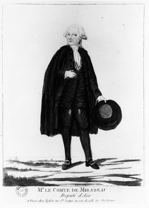 French Revolution: portrait of Honore Gabriel (Honore-Gabriel) Riqueti, Count of Mirabeau (1749-1791), French revolutionary and deputee of Aix en Provence. Musee d'Arbaud, Aix en provence.