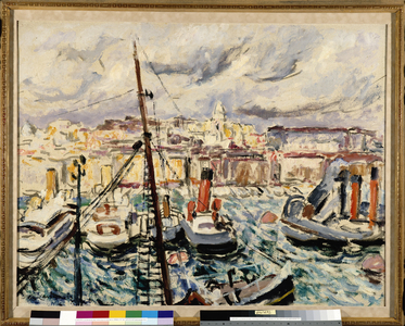 Remorqueurs dans le port de Marseille (peinture)