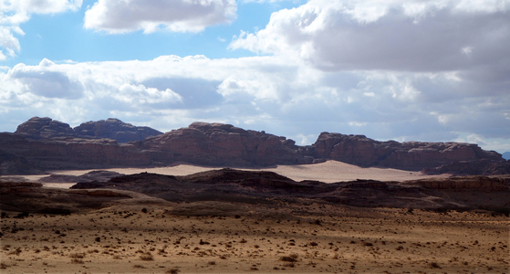 Jordan. Landscape in Wadi Rum. World Heritage in 2011.