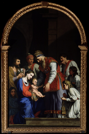 Presentation of Jesus at the Temple or Purification of the Virgin Painting by Reynaud Levieux (1613-1694) 1694 Sun. 243x147 cm Church of Notre Dame des Doms, Avignon