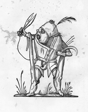 Pantagruel ou Henri II (1519-1559) - engraving of 1823 in “” Drolatiques Songes de Pantagruel”” by Francois Rabelais (1494-1553) - (The Capricious Dreams of Pantagruel) - Private collection