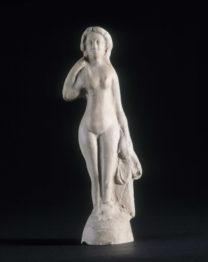 Statue representing Venus. White terracotta. Roman provinces. Musee archeologie mediterraneenne, Marseille.