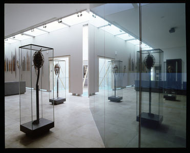 View of the Papua room, donation of the Missionaries of the Sacred Heart (Sacre Coeur) of Issoudun, (room 18), Museum of the Hospice Saint Roch in Issoudun, Indre. Architect Pierre Colboc. Photography 2011. Mandatory mention