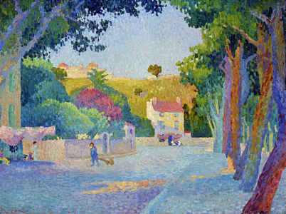 Place des Lices in Saint Tropez (Saint-Tropez) (oil on canvas)