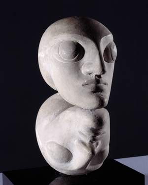 Surrealism: “” Sign”” Sculpture representing a head with exorbiting eyes. Realised by Victor Brauner (1903-1966), 1942. Musee Cantini Marseille