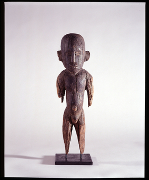 Statue Bateba, Lobi, Burkina Faso (Burkina Faso), 20th century. Dim: 50x14x14cm. Drink. Musee de l'hospice Saint-Roch, Issoudun (Donation Fred Deux, 2000). Mandatory mention