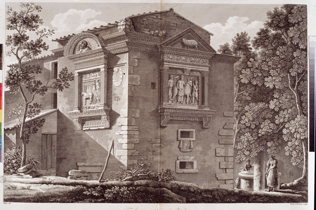 View of an ancient tomb in Vaison (Vaucluse). Plate of the 19th century Musee Arbaud, Aix en provence ©Jean Bernard/Leemage