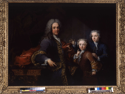 Monsieur de Saint Cannat and his children (oil on canvas)