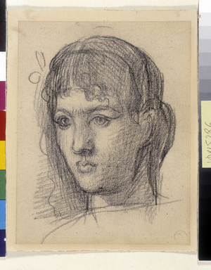 Salome's head, 19th century (pencil on paper)