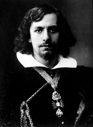 Portrait of Albert-Lambert (Raphael Albert Lambert, dit) (1865-1941), French comedian, member of the Comedie Francaise. Photography late 19th century.