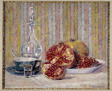 Still life with grenades Painting by Henri Aurrens (1873-1934) Mandatory mention: Collection foundation regards de Provence, Marseille
