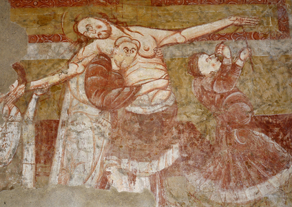 Romanesque art: deposition of the cross (fresco)