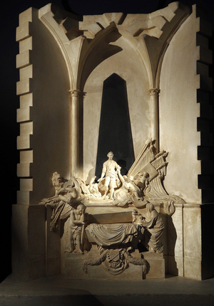 Plaster model of the tomb of the Marechal of Saxony 1745
