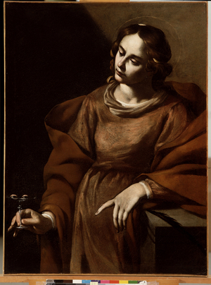 The cup with eyes Anonymous painting of the 18th century.