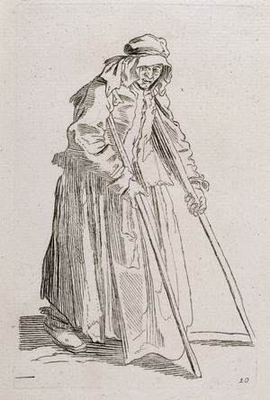 The beggars series: The beggar with crouches, 1632 (engraving)
