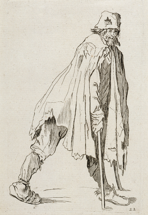 The beggars series: The beggar with crouches, 1632 (engraving)