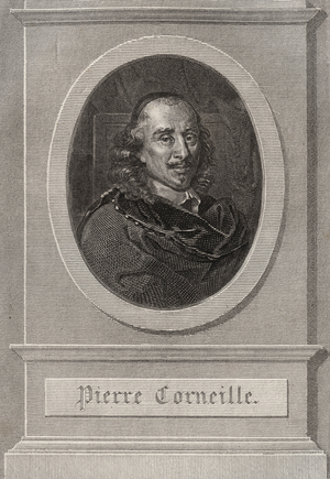 Portrait of Pierre de Corneille (1606-1684), French playwright and poet - Engraving published in the book “Les lettres de Madame de sevigne, de sa famille et de ses amis” - Private collection