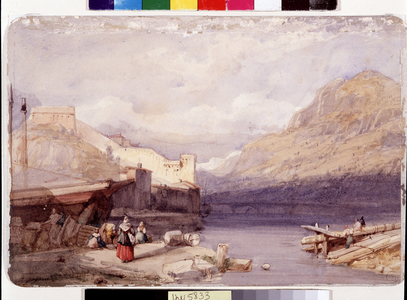 Landscape of Northern Italy, 19th century (oil on canvas)