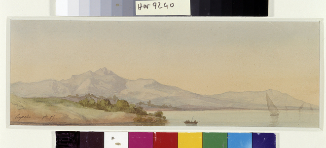 The bay of Marseille. Watercolour by Amable Louis Crapelet (1822-1867) 1853 Mandatory mention: Collection fondation regards de Provence, Marseille