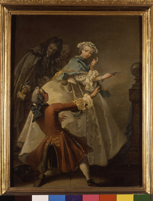 Allegory of youth. Painting by Michel Francois Dandre Barbon (1700-1778), French school of the 18th century. 1744 cm 37x29. Private collection.