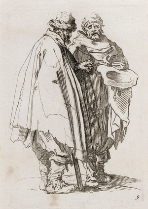 The beggars series: the blind and his friend, 1632 (engraving)