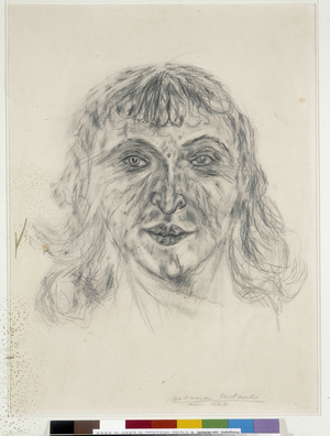 Portrait of Mania Oifer - May 1947 (dessin)