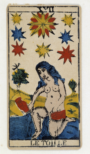 Popular art: Tarot game card: the star. Musee du Vieux Marseille, Marseille.