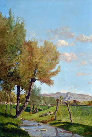 The large willow (oil on canvas)