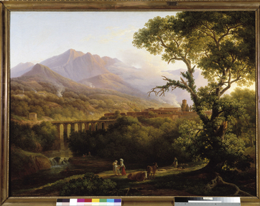 View of Cava dei Tirenni near Salerno, 1816 (oil on canvas)