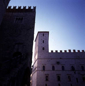 View of the exterior, Palazzo dei Priori, Todi, Umbria, Italy (photo)