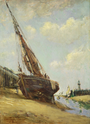 Harbour Scene (oil on board)