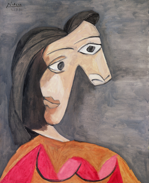 The Orange Blouse (Portrait of Dora Maar) 1940 (oil on canvas)