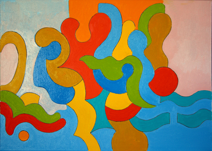 Family Returning from Beach in the late Afternoon, 2009 (oil on canvas)