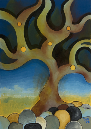 Burnt Tree, 2008 (oil on canvas)