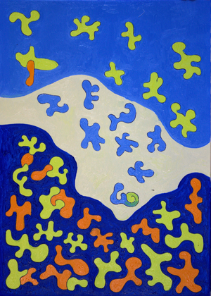Shower Curtain, 2010 (oil on canvas)