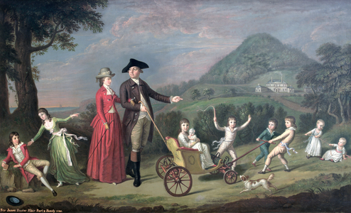 Sir James Hunter Blair, 1st Bart., with his Wife and Nine of their Fourteen Children, 1785 (oil on canvas)