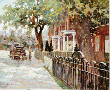 Moving Day (oil on canvas)