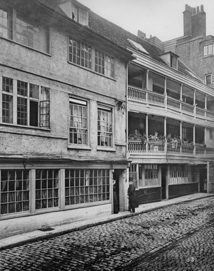 The George Inn Yard, Southwark, c.1881 (b/w photo)