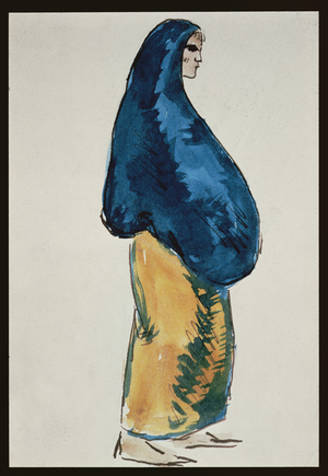 Woman in a Blue Shawl, 1902 (w/c)