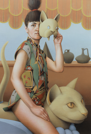 Cat Mask (oil on canvas)