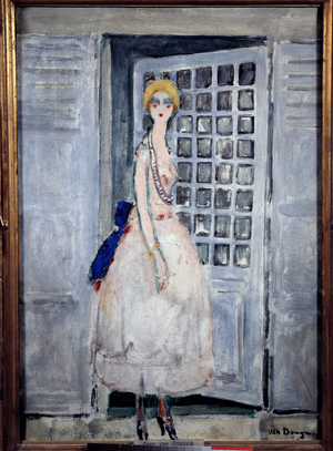 Woman in front of a door, 1925 (oil on canvas)