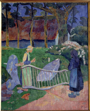 The Flower Barrel Or The Pouldu, 1889 (oil on canvas)